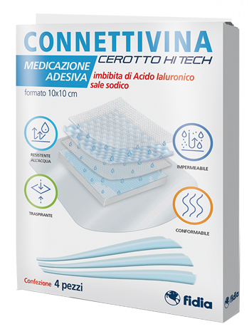 CEROTTO CONNETTIVINA HITECH 10 X 10 CM 4 PEZZI - farmagiri