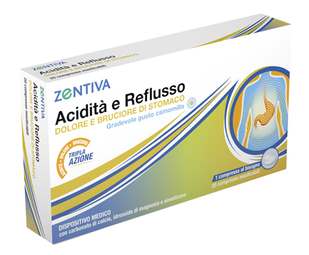 ZENTIVA ACIDITA' REFLUSSO 20 COMPRESSE MASTICABILI - farmagiri