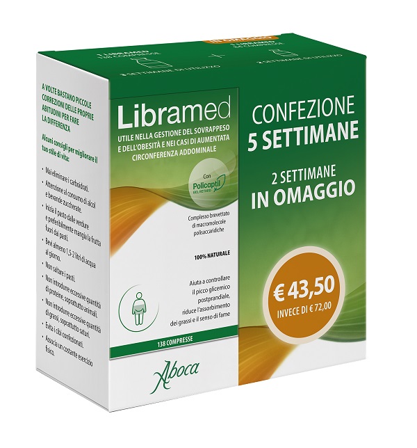 LIBRAMED TRATTAMENTO 5 SETTIMANE 138 + 84 COMPRESSE - farmagiri
