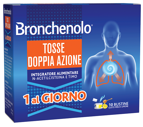BRONCHENOLO TOSSE DOPPIA AZIONE 10 BUSTINE - farmagiri