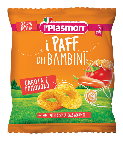 PLASMON DRY SNACK PAFF CAROTA POMODORO 15 G - farmagiri