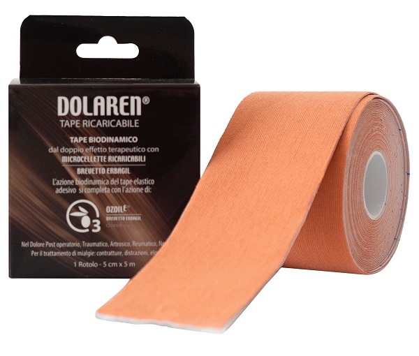 DOLAREN TAPE RICARICABILE CEROTTO TERAPEUTICO BEIGE CM 5X5 M IN ROTOLO - farmagiri