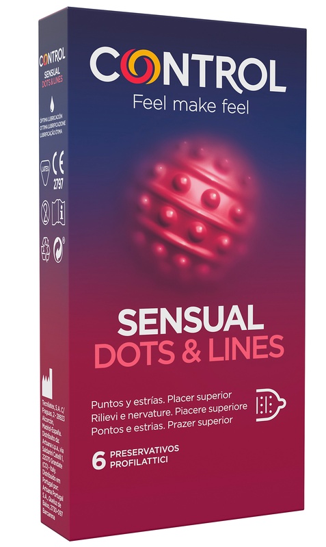 CONTROL SENSUAL DOTS&LINES 6 PEZZI - farmagiri