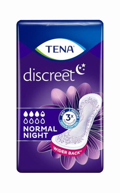 ASSORBENTE TENA DISCREET NORMAL NIGHT 10 PEZZI - farmagiri