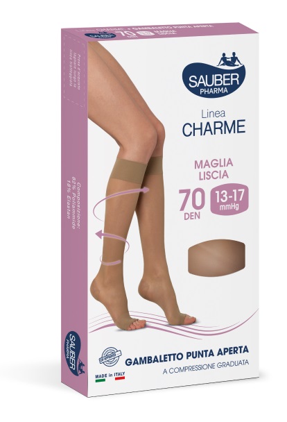 SAUBER GAMBALETTO OPEN TOE 70 DENARI MAGLIA LISCIA NEUTRO BEIGE TAGLIA 3 - farmagiri