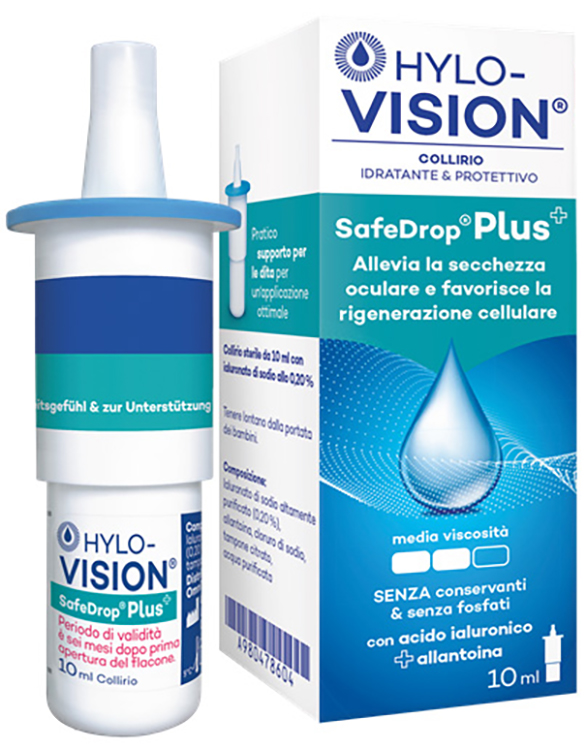 HYLOVISION SAFE DROP PLUS COLLIRIO IDRATANTE E PROTETTIVO 10 ML - farmagiri