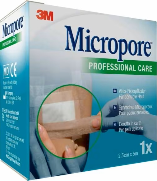 CEROTTO IN CARTA MICROPORE SURGICAL TAPE TAN M5X25MM - farmagiri