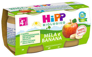 HIPP BIO OMOGENEIZZATO MELA/BANANA 2X80 G - farmagiri
