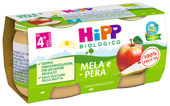 HIPP OMOGENEIZZATO MELA/PERA 2 X 80 G - farmagiri