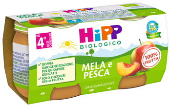 HIPP BIO OMOGENEIZZATO MELA/PESCA 2 X 80 G - farmagiri