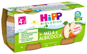 HIPP BIO OMOGENEIZZATO ALBICOCCA/MELA 2X80 G - farmagiri