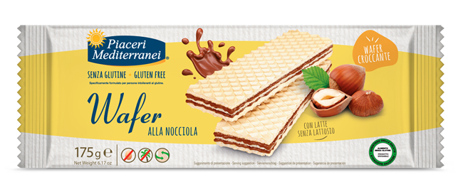 PIACERI MEDITERRANEI WAFER NOCCIOLA 175 G - farmagiri