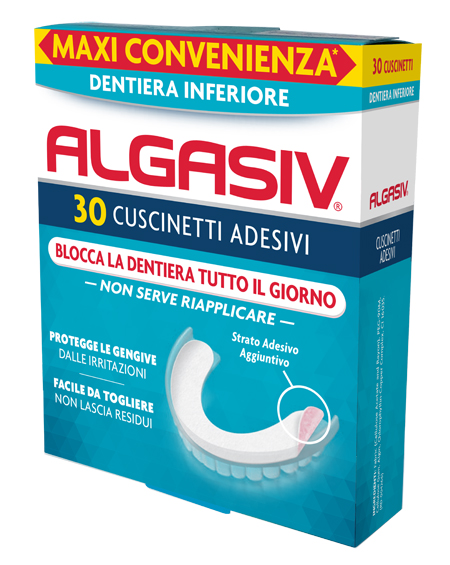 ALGASIV ADESIVO PER PROTESI DENTARIA INFERIORE 30 PEZZI - farmagiri