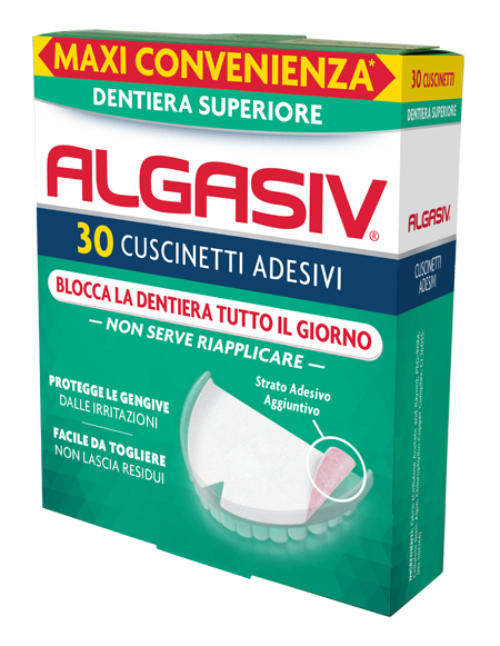 ALGASIV ADESIVO PER PROTESI DENTARIA SUPERIORE 30 PEZZI - farmagiri