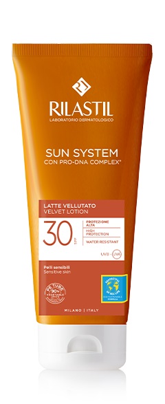 RILASTIL SUN SYSTEM PHOTO PROTECTION TERAPY LATTE VELLUTANTE SPF 30 200 ML - farmagiri