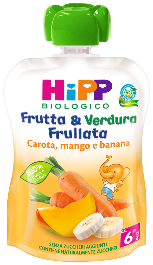 HIPP BIO FRUTTA & VERDURA CAROTA MANGO BANANA 90 G - farmagiri