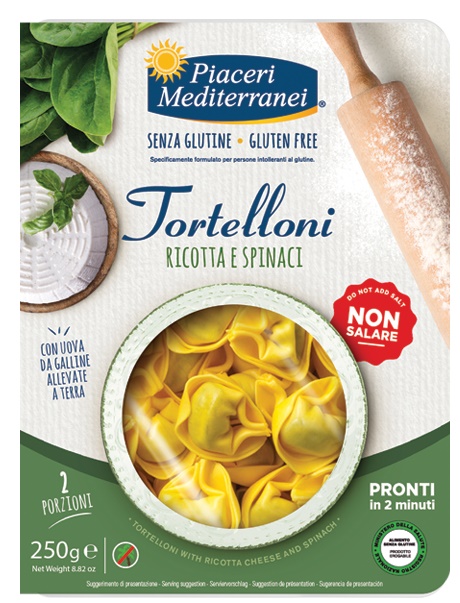 PIACERI MEDITERRANEI TORTELLONI RICOTTA SPINACI 250 G - farmagiri