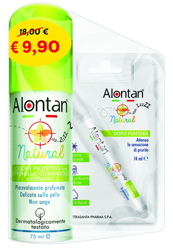 BI PACK NATURAL SPRAY 75 ML + AFTERBITE DOPO PUNTURA 14 ML - farmagiri