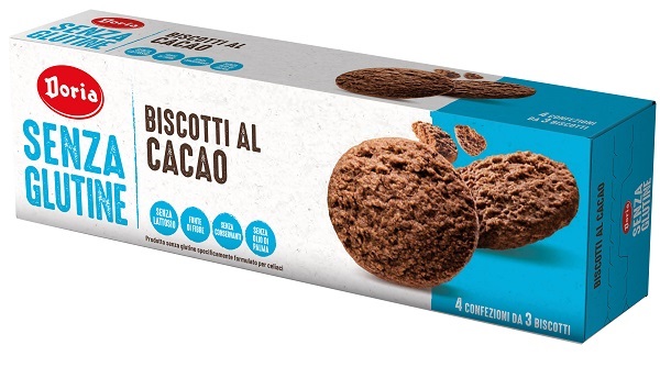 DORIA BISCOTTI CACAO 4X37,5 G - farmagiri