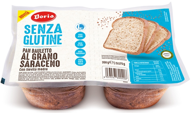 DORIA PAN BAULETTO GRANO SARACENO 2 PEZZI DA 175 G - farmagiri