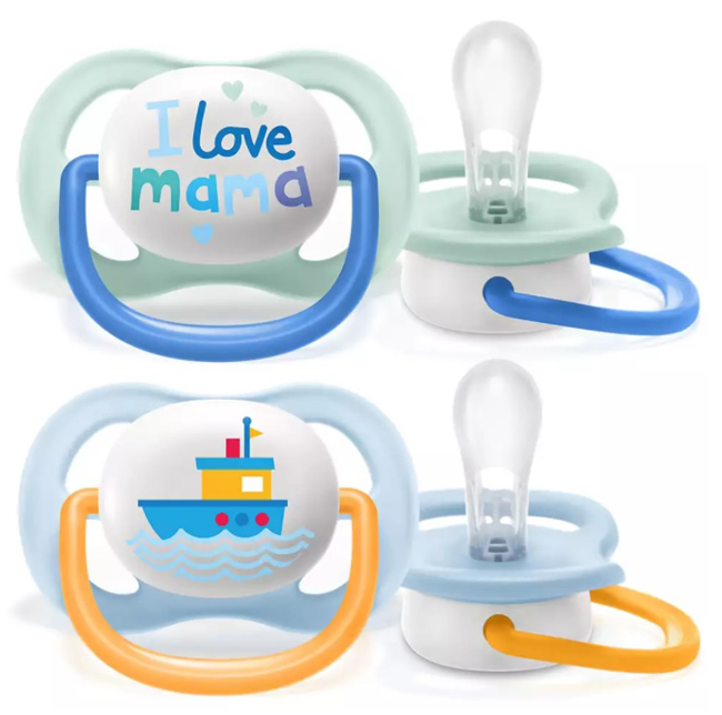 AVENT ULTRA AIR SUCCHIETTO MAMA/BOAT MASCHIO 0-6 MESI 2 PEZZI - farmagiri