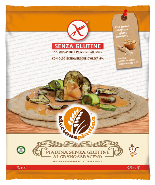 RICCIONE PIADINA SENZA GLUTINE AL GRANO SARACENO 2 X 125 G FUORI FRIGO - farmagiri