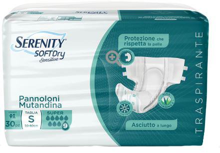 PANNOLONE MUTANDINA SERENITY SD SENSITIVE SUPER L 15 PEZZI - farmagiri