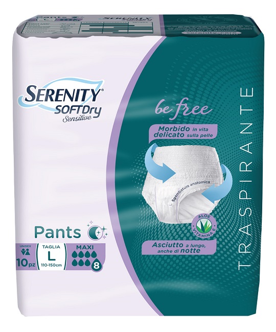 SERENITY PANTS SD SENSITIVE BE FREE MAXI L 10 PEZZI - farmagiri