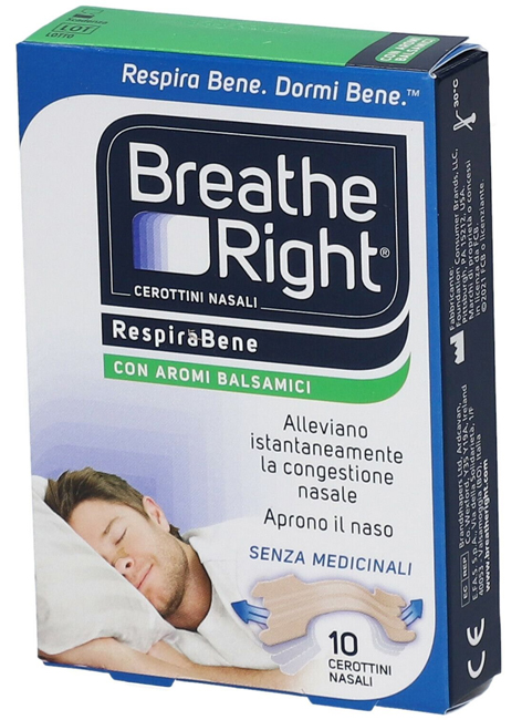 CEROTTI NASALI BREATHE RIGHT BALSAMICI 10 PEZZI - farmagiri
