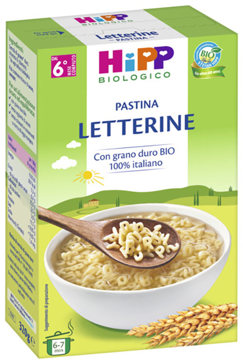 HIPP BIO PASTINA LETTERINE 320 G - farmagiri