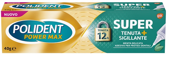 POLIDENT SUPER TENUTA+SIGILLANTE MENTA DELICATA ADESIVO PROTESI DENTALE 40 G - farmagiri
