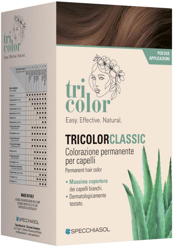 TRICOLOR CLASSIC 7 BIONDO 2 TUBI 50 ML + 2 SHAKER 50 ML + 4 BUSTINE 8 ML - farmagiri