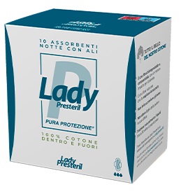 LADY PRESTERIL ASSORBENTI NOTTE CON ALI RIPIEGATI BIODEGRADABILI 10 PEZZI - farmagiri