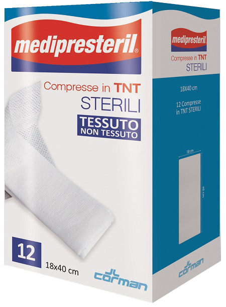 COMPRESSE STERILI TNT MEDIPRESTERIL 18X40 CM 12 PEZZI - farmagiri