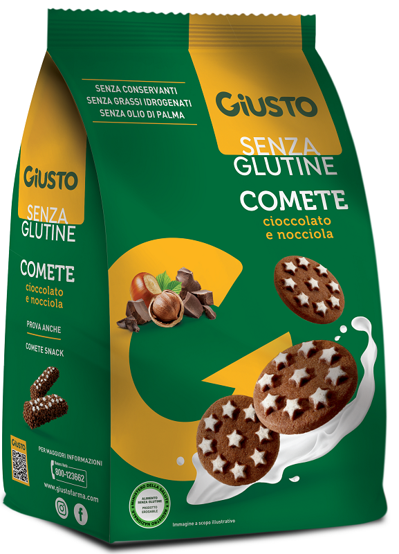 GIUSTO SENZA GLUTINE COMETE BISCOTTI 200 G - farmagiri