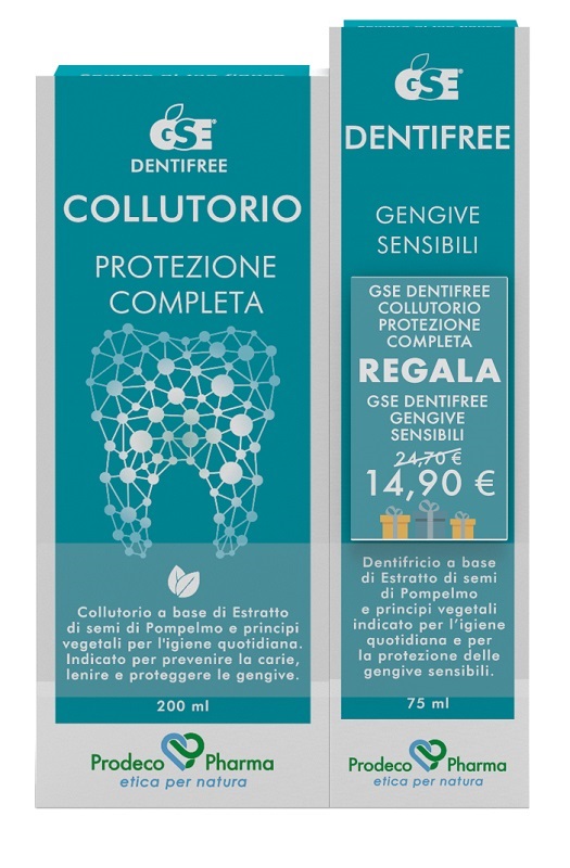 GSE DENTIFREE COLLUTORIO REGALA GENGIVE SENSIBILI 200 ML + 75 ML - farmagiri