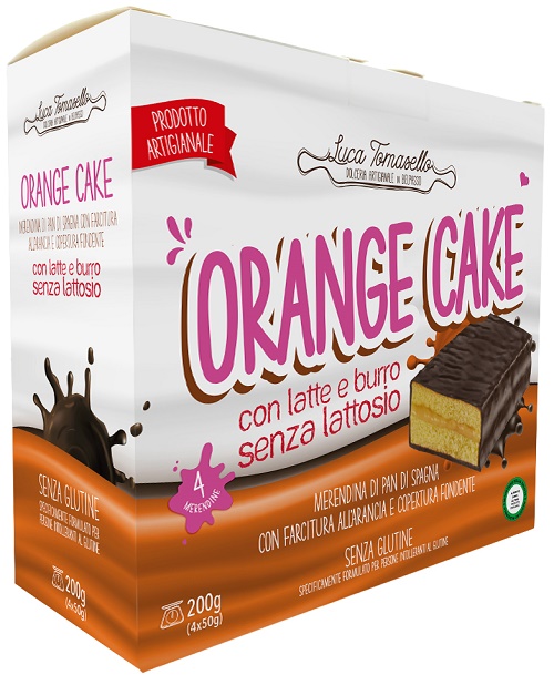 ORANGE CAKE MERENDINA ALL'ARANCIA CON COPERTURA DI CIOCCOLATO FONDENTE 4X50G - farmagiri