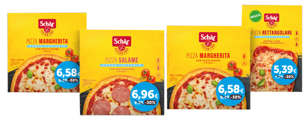 SCHAR PIZZA MARGHERITA DUO LACTOSE FREE FROZEN 700 G PROMO - farmagiri